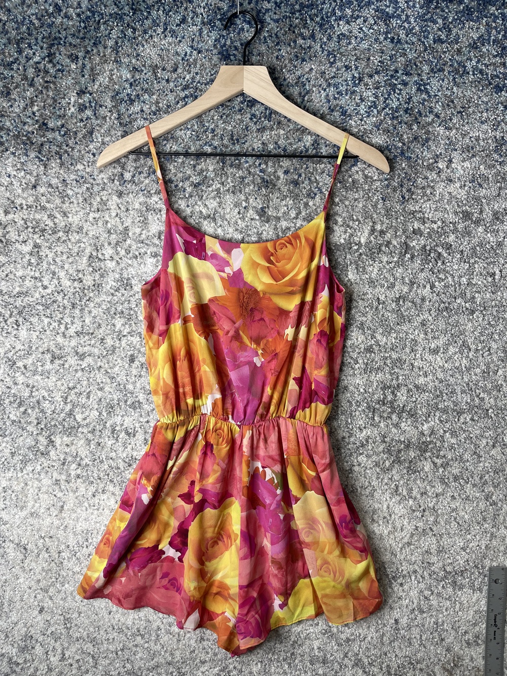 Alice + Olivia Romper Womens Small Floral Spaghetti Strap Summer Playsuit Jumpsu